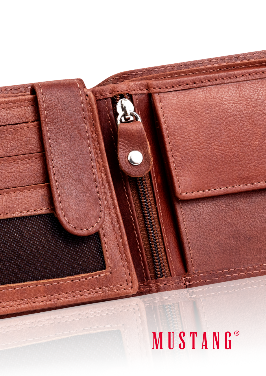 Portfel Skórzany Męski Mustang Denimo Wallet Side Opening