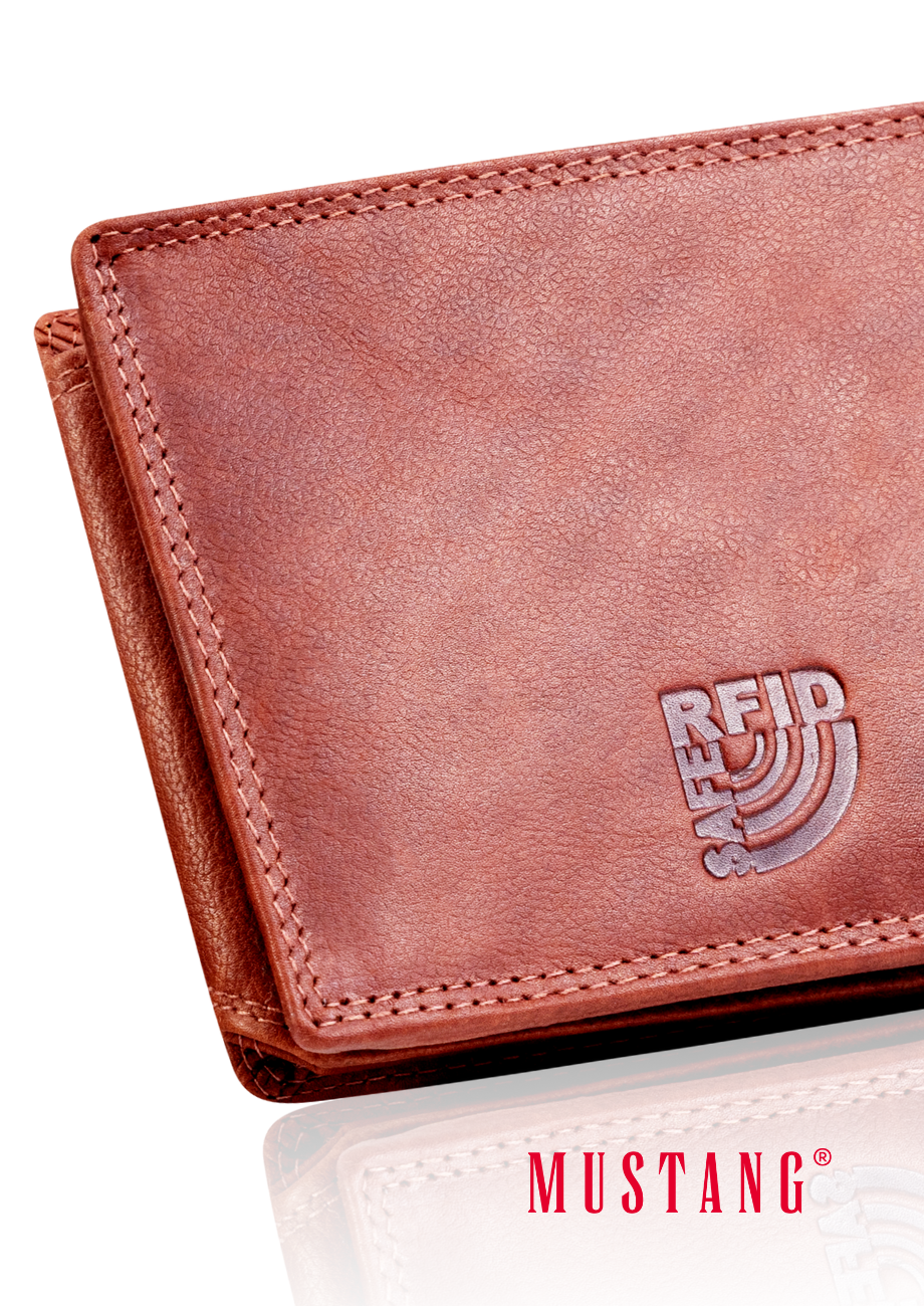 Portfel Skórzany Męski Mustang Denimo Wallet Side Opening
