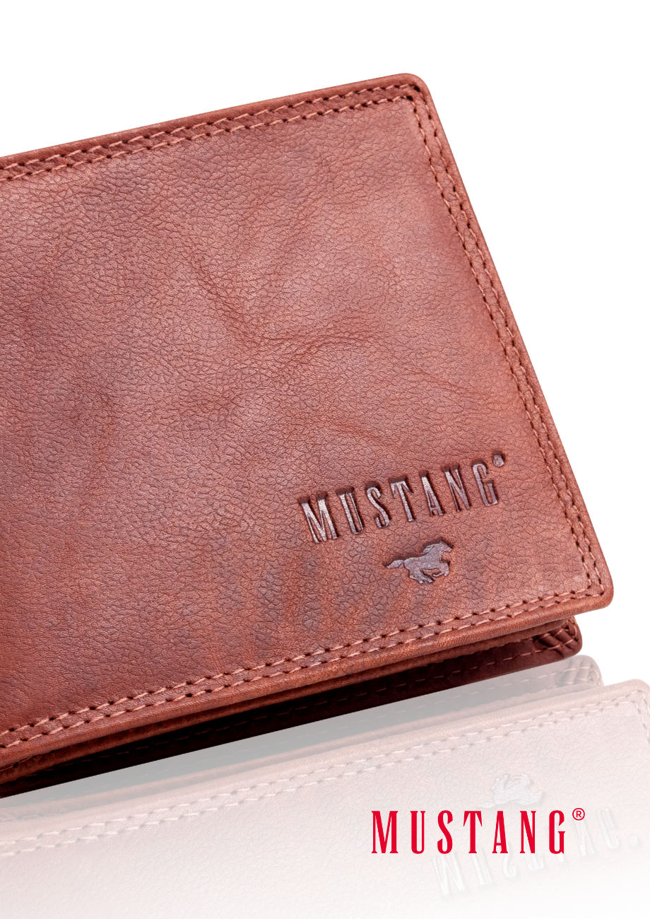 Portfel Skórzany Męski Mustang Denimo Wallet Side Opening
