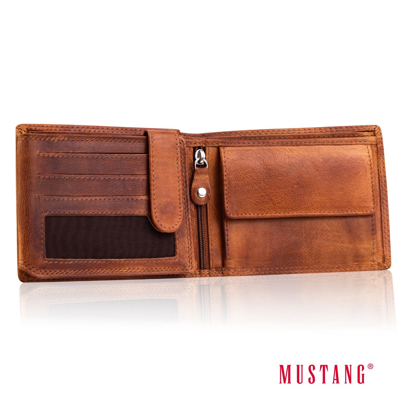 Skórzany Portfel Mustang Denimo Wallet Side Opening