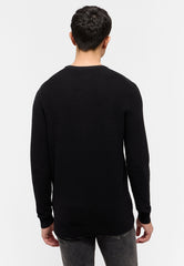 MUSTANG ELLIOT MĘSKI SWETER LOGO ELEGANCKI BLACK 1014688 4142