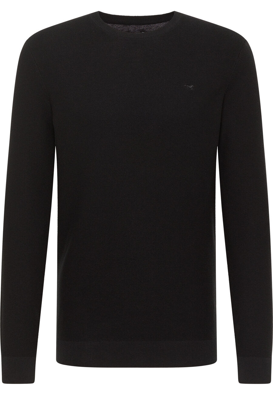 MUSTANG ELLIOT MĘSKI SWETER LOGO ELEGANCKI BLACK 1014688 4142