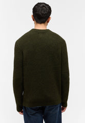 MUSTANG EMIL C CREW MĘSKI SWETER ELEGANCKI RIFLE GREEN 1015801 6514