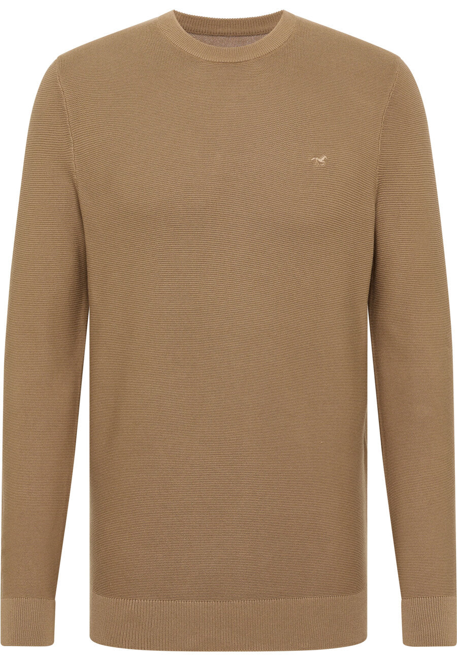 Męski Sweter Mustang Elliot Logo Greige 1015815 3278