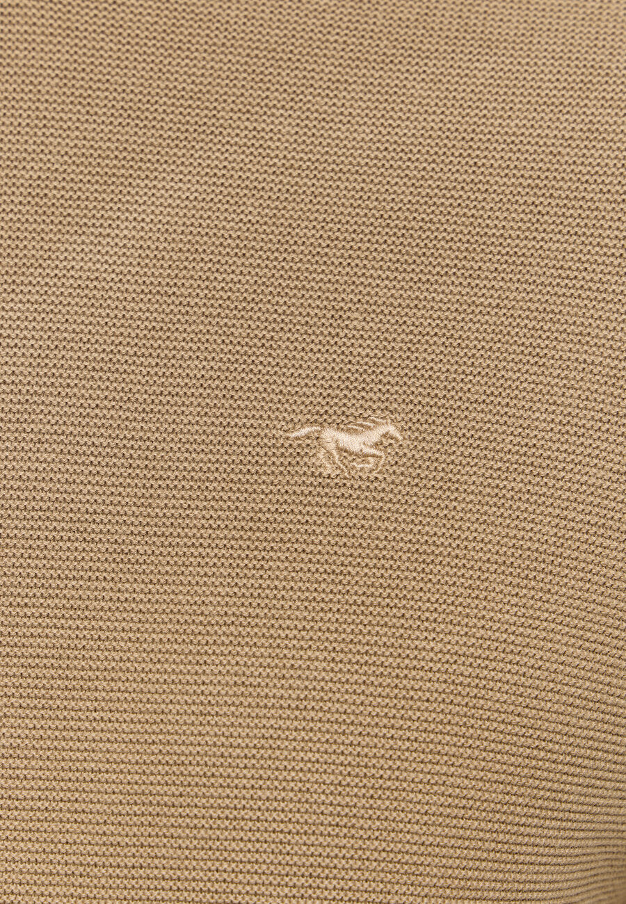 Męski Sweter Mustang Elliot Logo Greige 1015815 3278