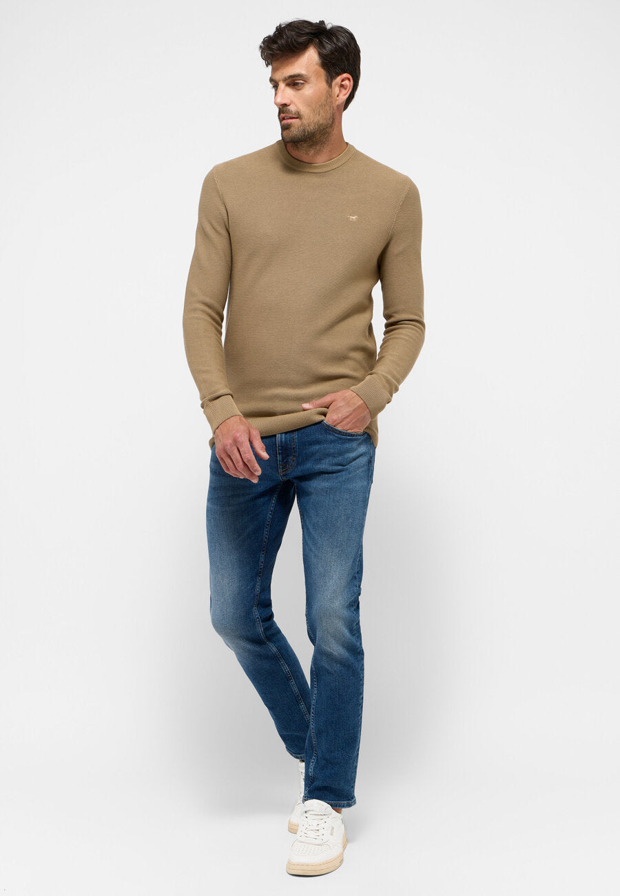 Męski Sweter Mustang Elliot Logo Greige 1015815 3278