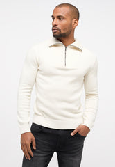 MUSTANG Emil T Zipper MĘSKI SWETER NA SUWAK Cloud Dancer 1014121 2020