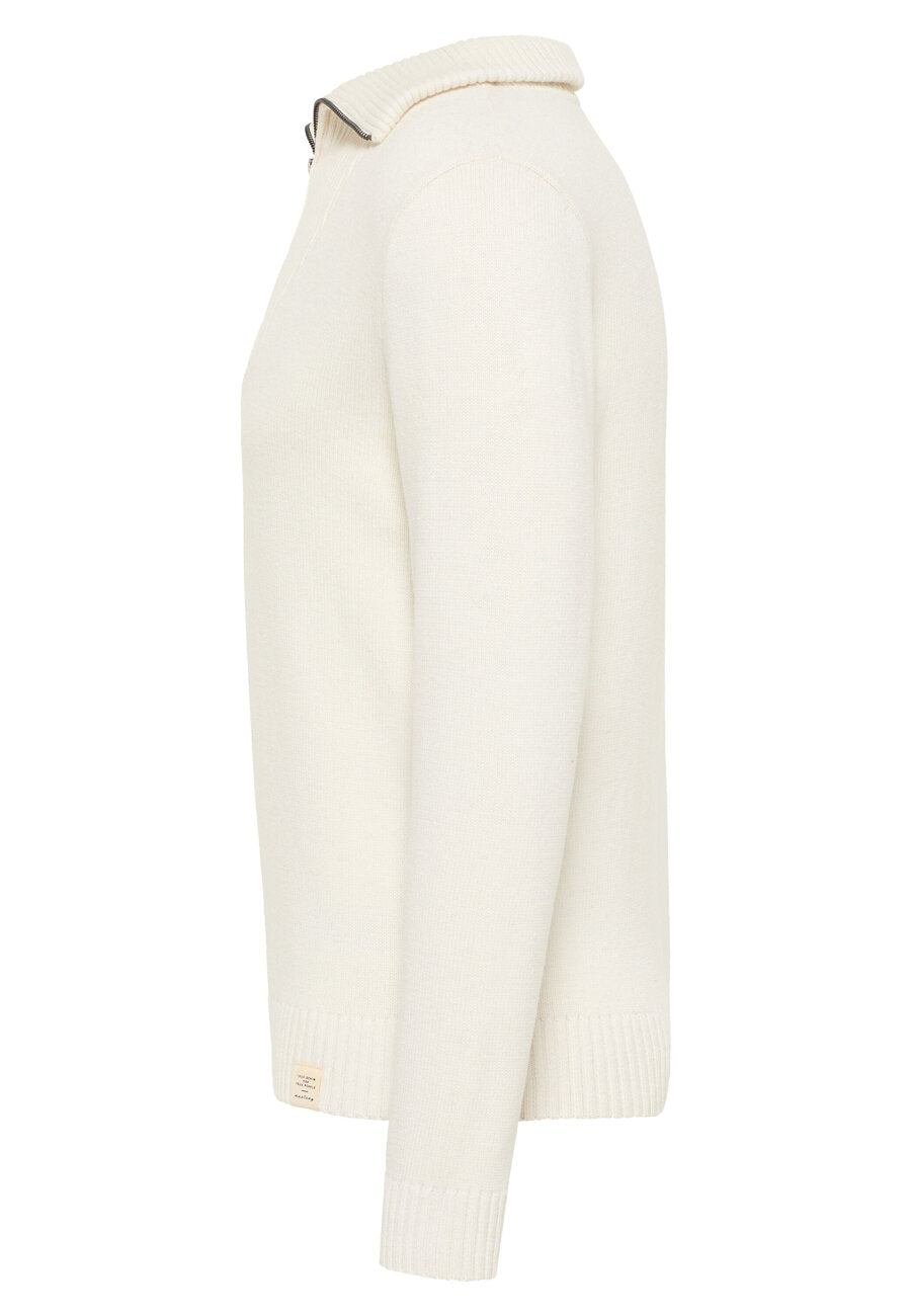 MUSTANG Emil T Zipper MĘSKI SWETER NA SUWAK Cloud Dancer 1014121 2020