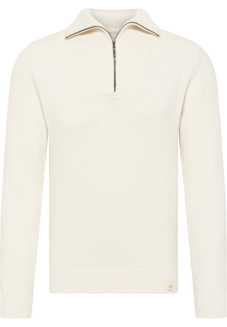 MUSTANG Emil T Zipper MĘSKI SWETER NA SUWAK Cloud Dancer 1014121 2020