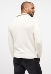 MUSTANG Emil T Zipper MĘSKI SWETER NA SUWAK Cloud Dancer 1014121 2020