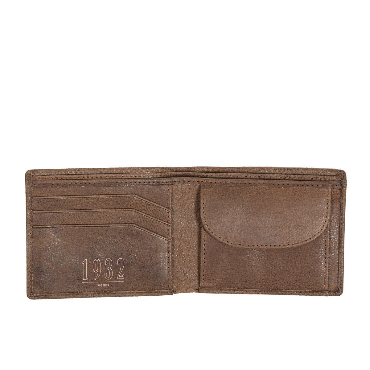 Skórzany Portfel Męski Mustang Fresno Wallet Long Side Opening Coin Pocket Cognac 06.105131