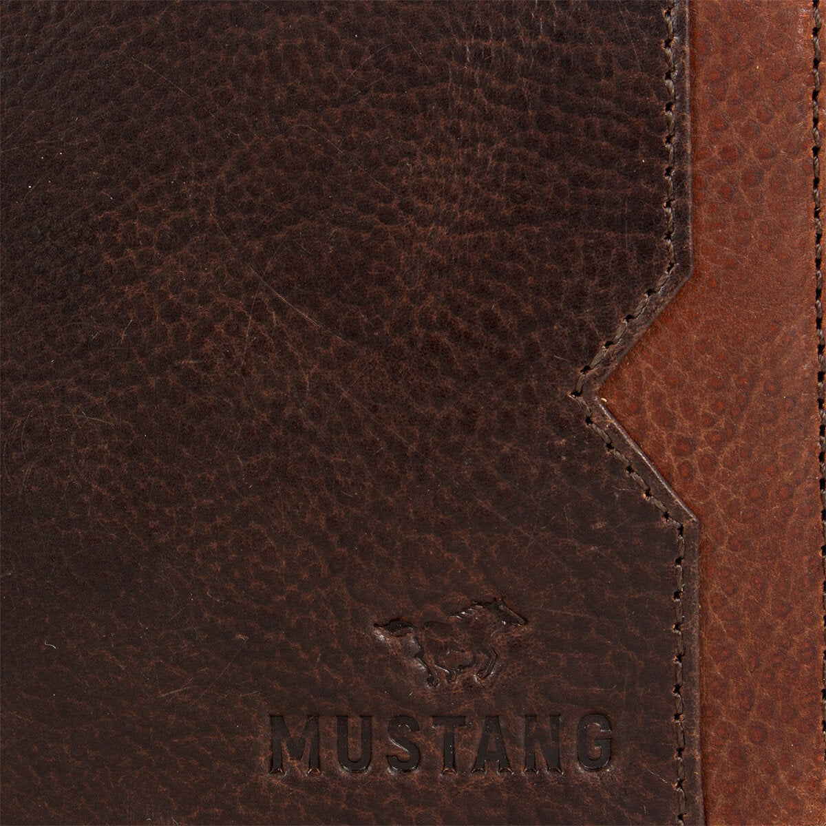 MUSTANG LA SPEZIA WALLET MĘSKI SKÓRZANY PORTFEL SKÓRA POJEMNY NA KARTY BROWN 06.100701