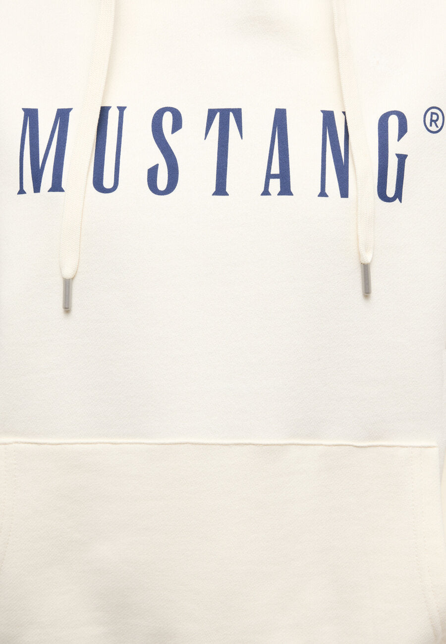 Mustang Margo Damska Bluza z Kapturem Logo Whisper White 1013934 2013