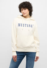 Mustang Margo Damska Bluza z Kapturem Logo Whisper White 1013934 2013