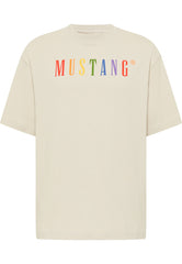 MUSTANG Męski T-shirt KOSZULKA NADRUK LOGO Aidan C Pride Moonstruck 1014017 2081