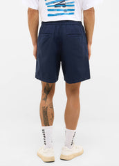 Męskie Szorty Materiałowe Mustang Style Linen Jogger Shorts Navy Blazer 1016459 5324