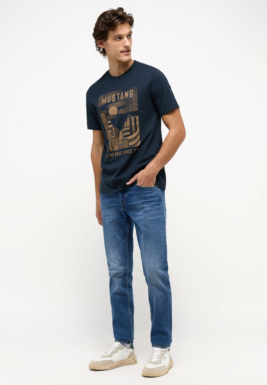 MUSTANG OREGON SLIM MĘSKIE SPODNIE JEANSOWE DENIM BLUE 1014595 5000 684