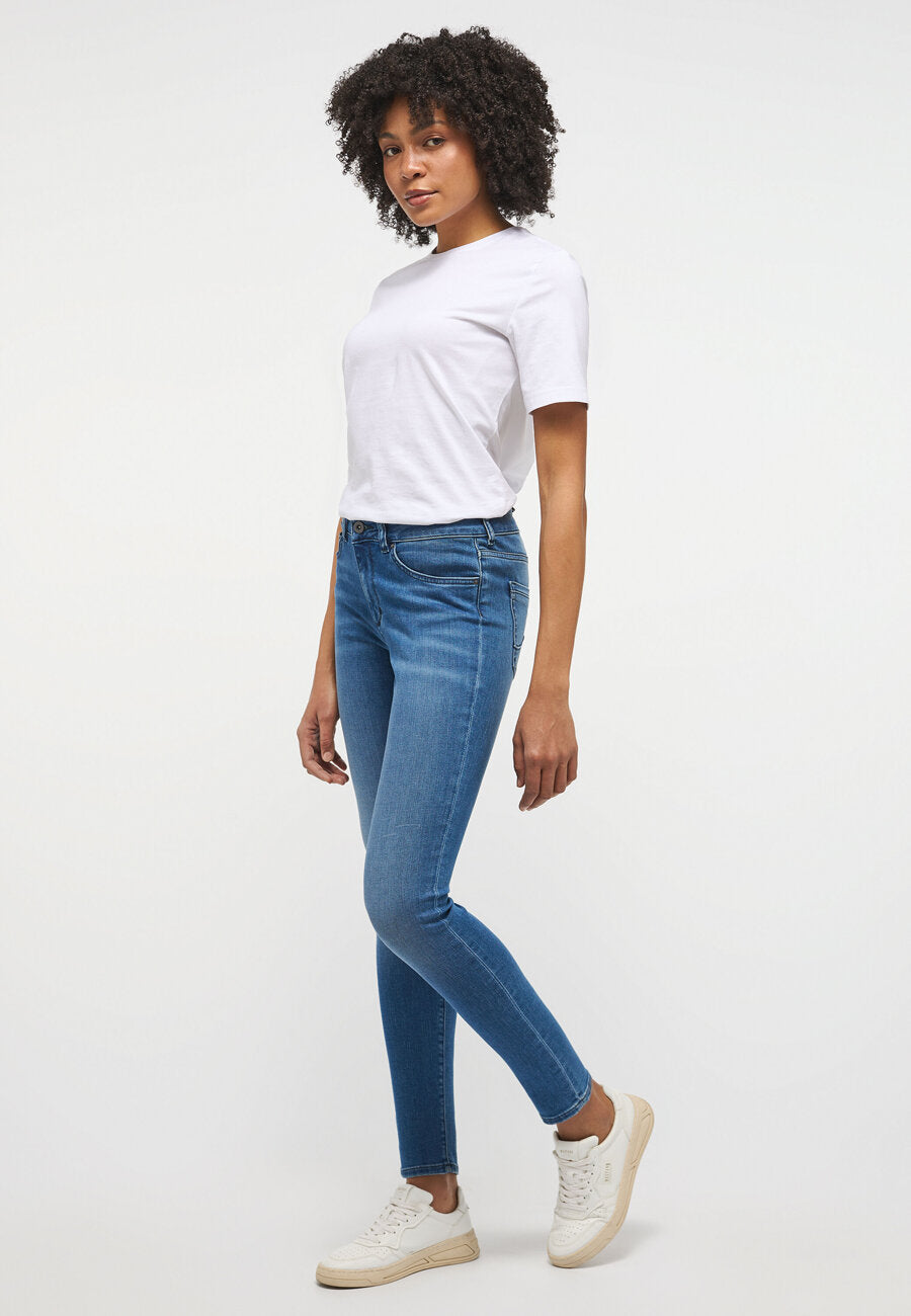 MUSTANG SHELBY SKINNY DAMSKIE SPODNIE JEANSOWE JEANSY DŻINSY DENIM BLUE 1013581 5000 502