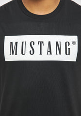 MUSTANG STYLE ALEX C LOGO TEE MĘSKI T-SHIRT KOSZULKA NADRUK BLACK 1013223 4142