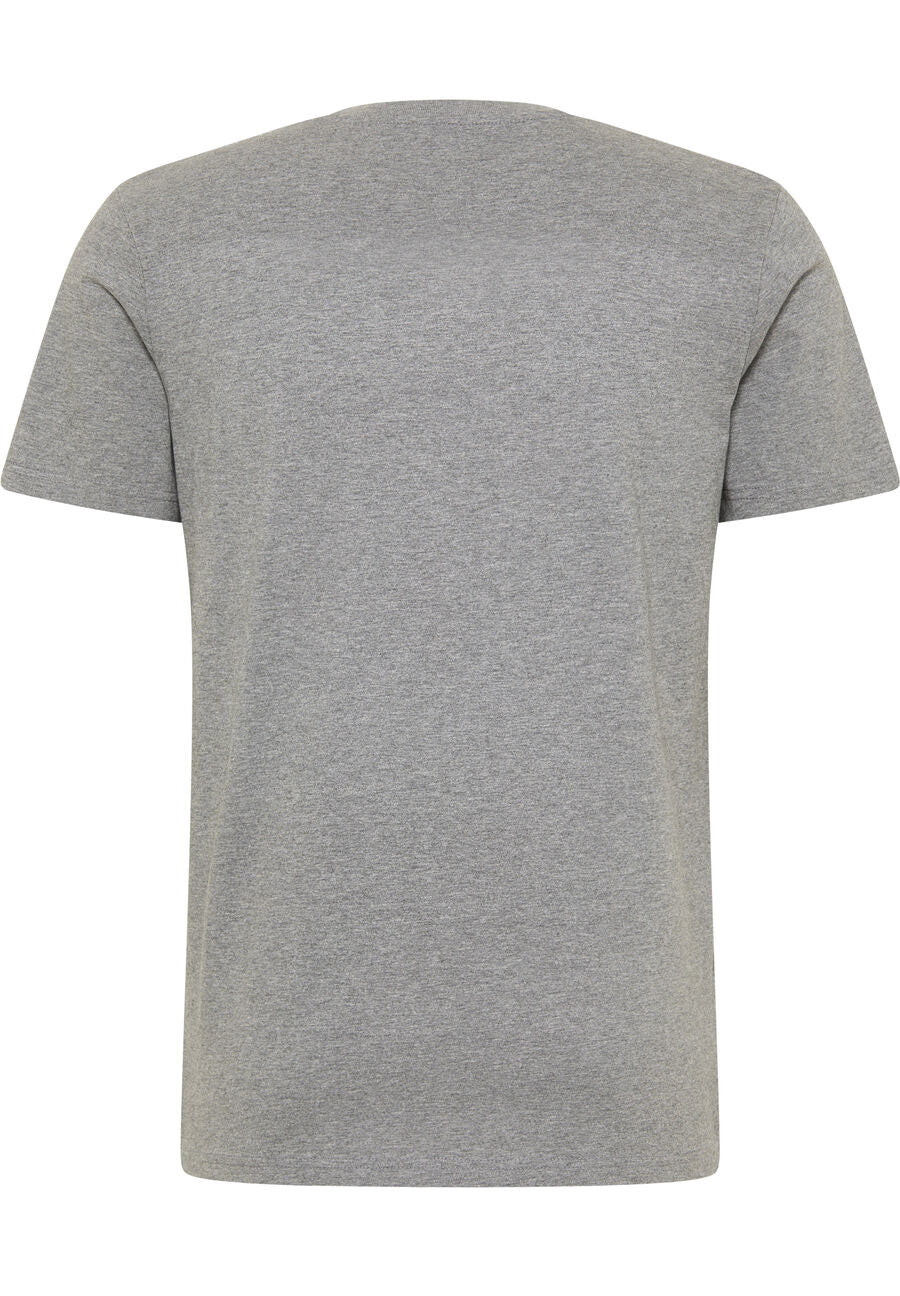 MUSTANG STYLE ALEX C LOGO TEE MĘSKI T-SHIRT KOSZULKA NADRUK MID GREY MELANGE 1013223 4140