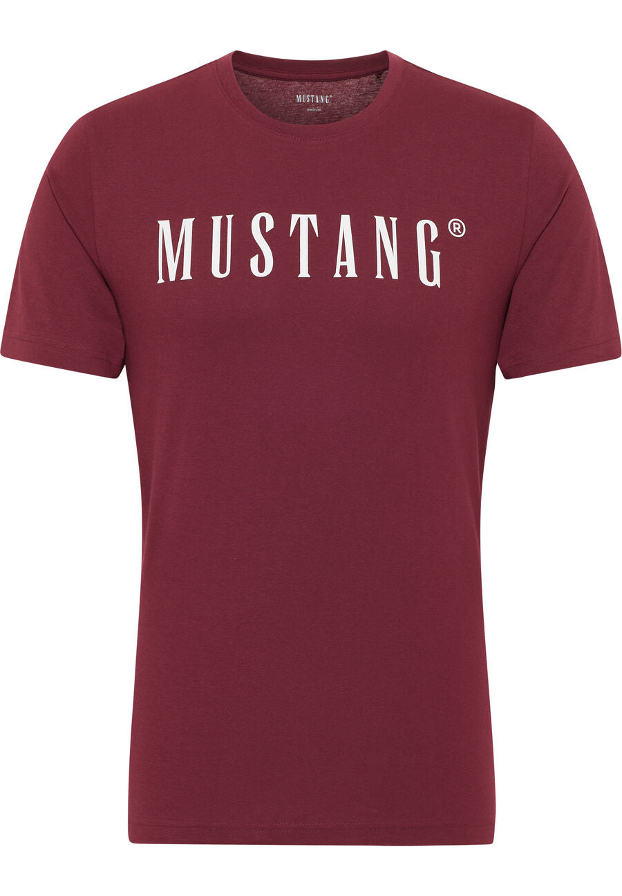 MUSTANG STYLE ALEX C LOGO TEE MĘSKI T-SHIRT KOSZULKA NADRUK ZINFANDEL 1013221 7184