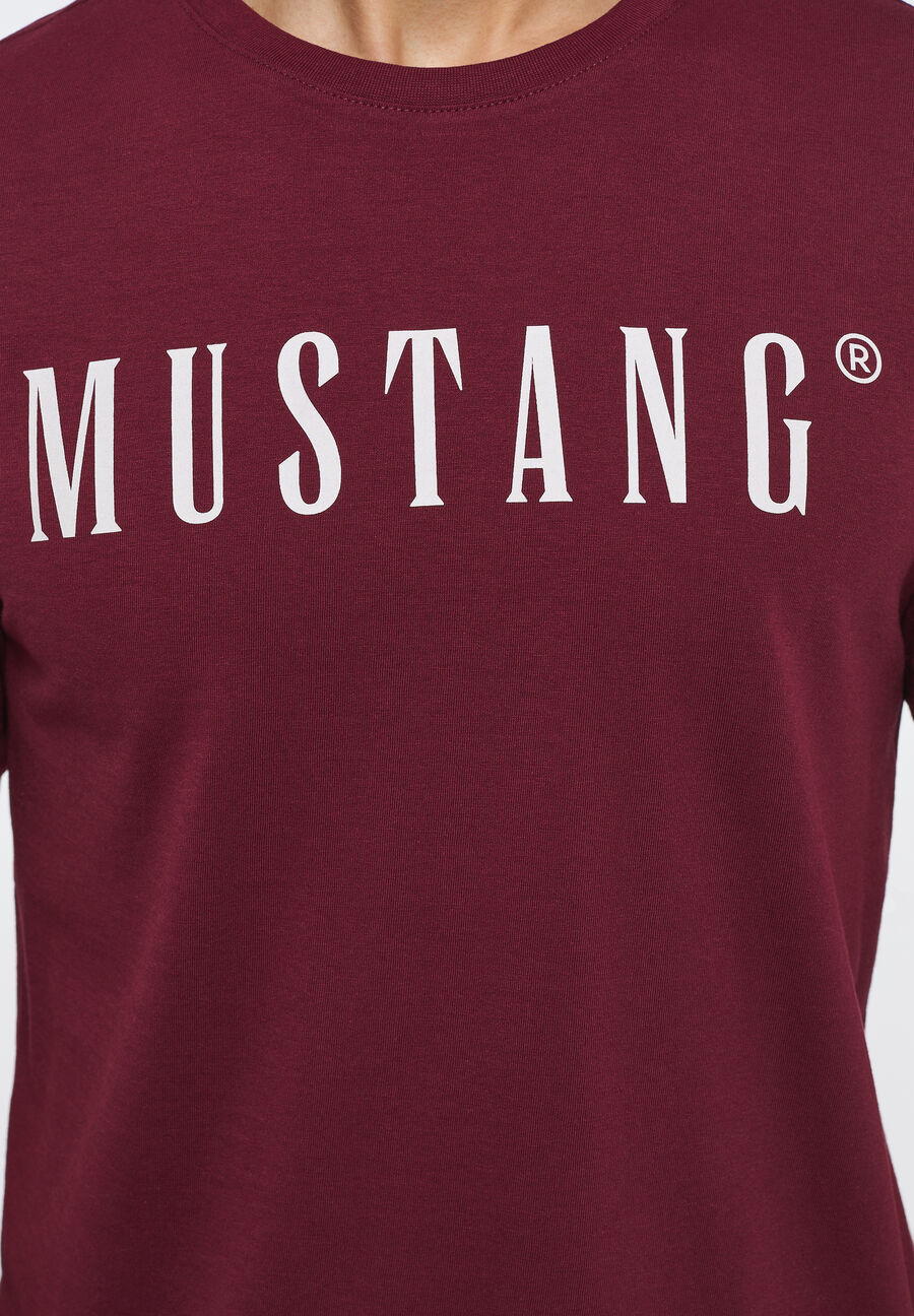 MUSTANG STYLE ALEX C LOGO TEE MĘSKI T-SHIRT KOSZULKA NADRUK ZINFANDEL 1013221 7184