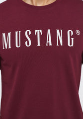 Mustang Style Alex C Logo Tee Męski T-Shirt Koszulka Nadruk Zinfandel 1013221 7184
