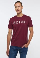 MUSTANG STYLE ALEX C LOGO TEE MĘSKI T-SHIRT KOSZULKA NADRUK ZINFANDEL 1013221 7184