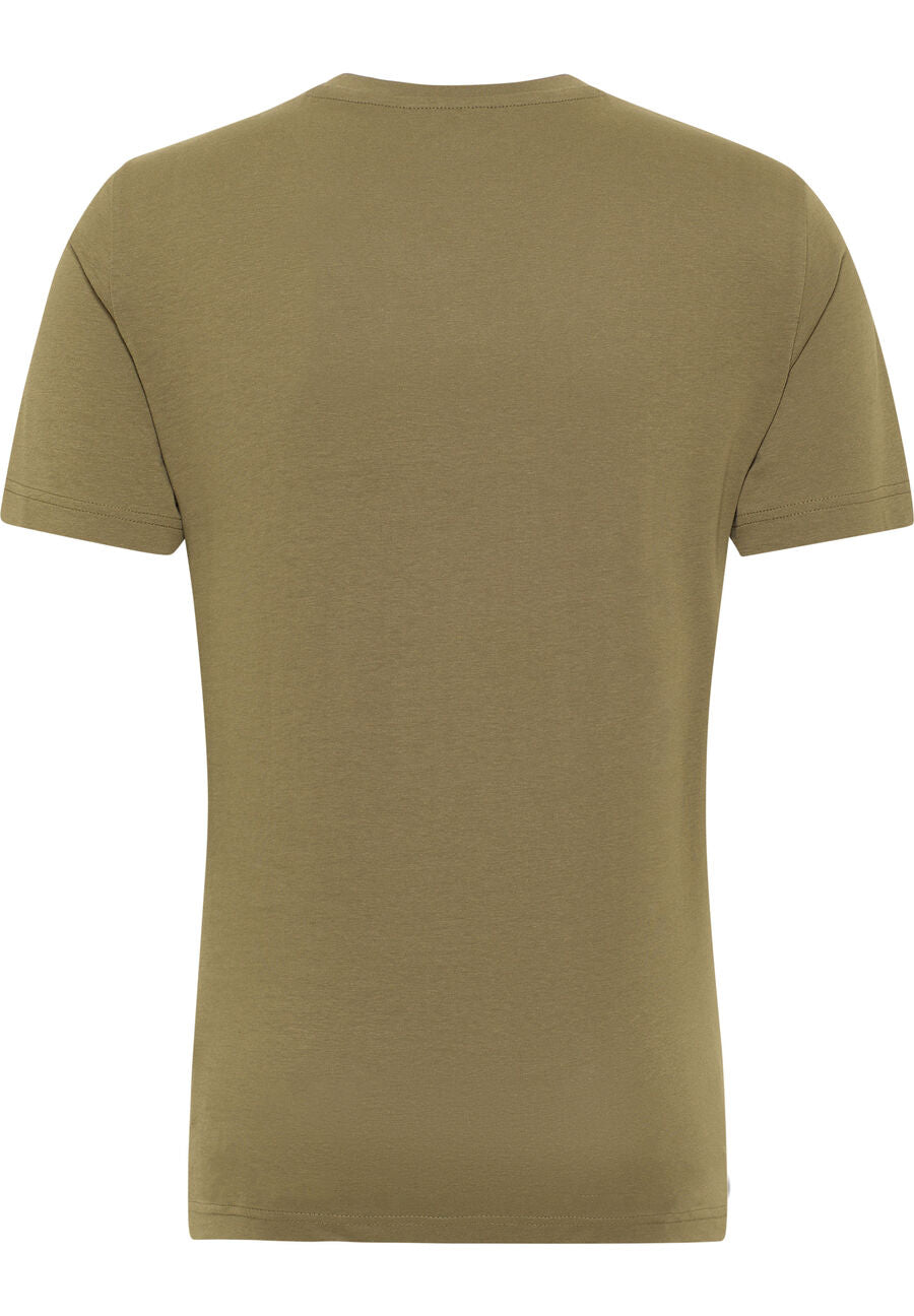 MUSTANG Style Alex C LOGO Tee MĘSKI T-SHIRT KOSZULKA NADRUK LOGO BURNT OLIVE 1013221 6358