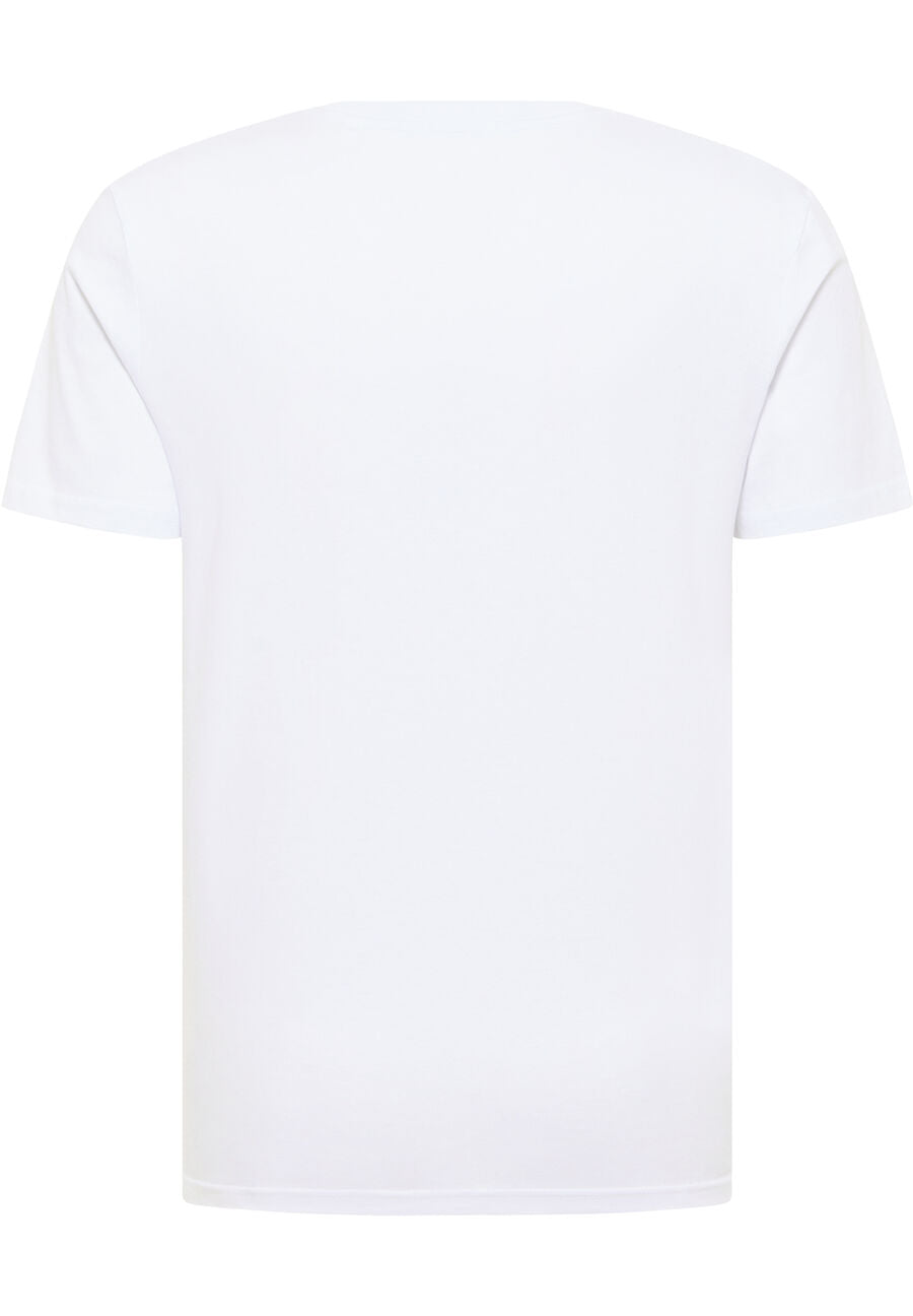 MUSTANG Style Alex C LOGO Tee MĘSKI T-SHIRT KOSZULKA NADRUK LOGO General White 1013221 2045