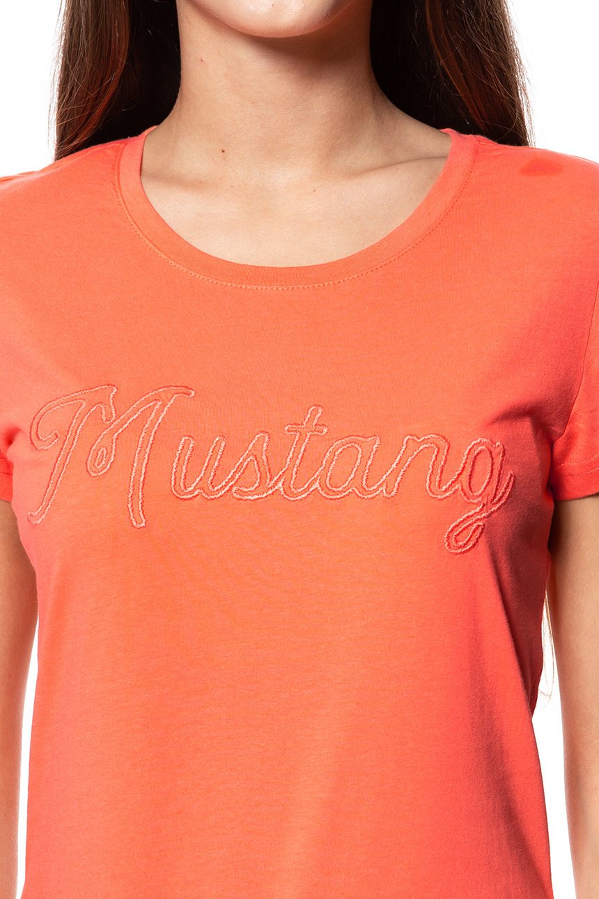 MUSTANG T SHIRT DAMSKI Alexia C Embro Persimmon 1009060 8139