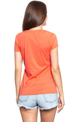 MUSTANG T SHIRT DAMSKI Alexia C Embro Persimmon 1009060 8139