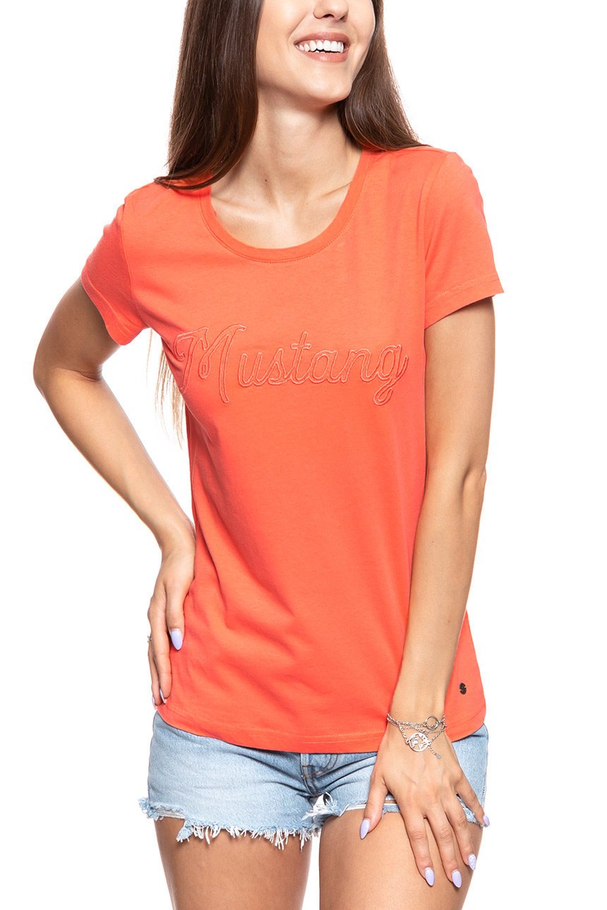 MUSTANG T SHIRT DAMSKI Alexia C Embro Persimmon 1009060 8139