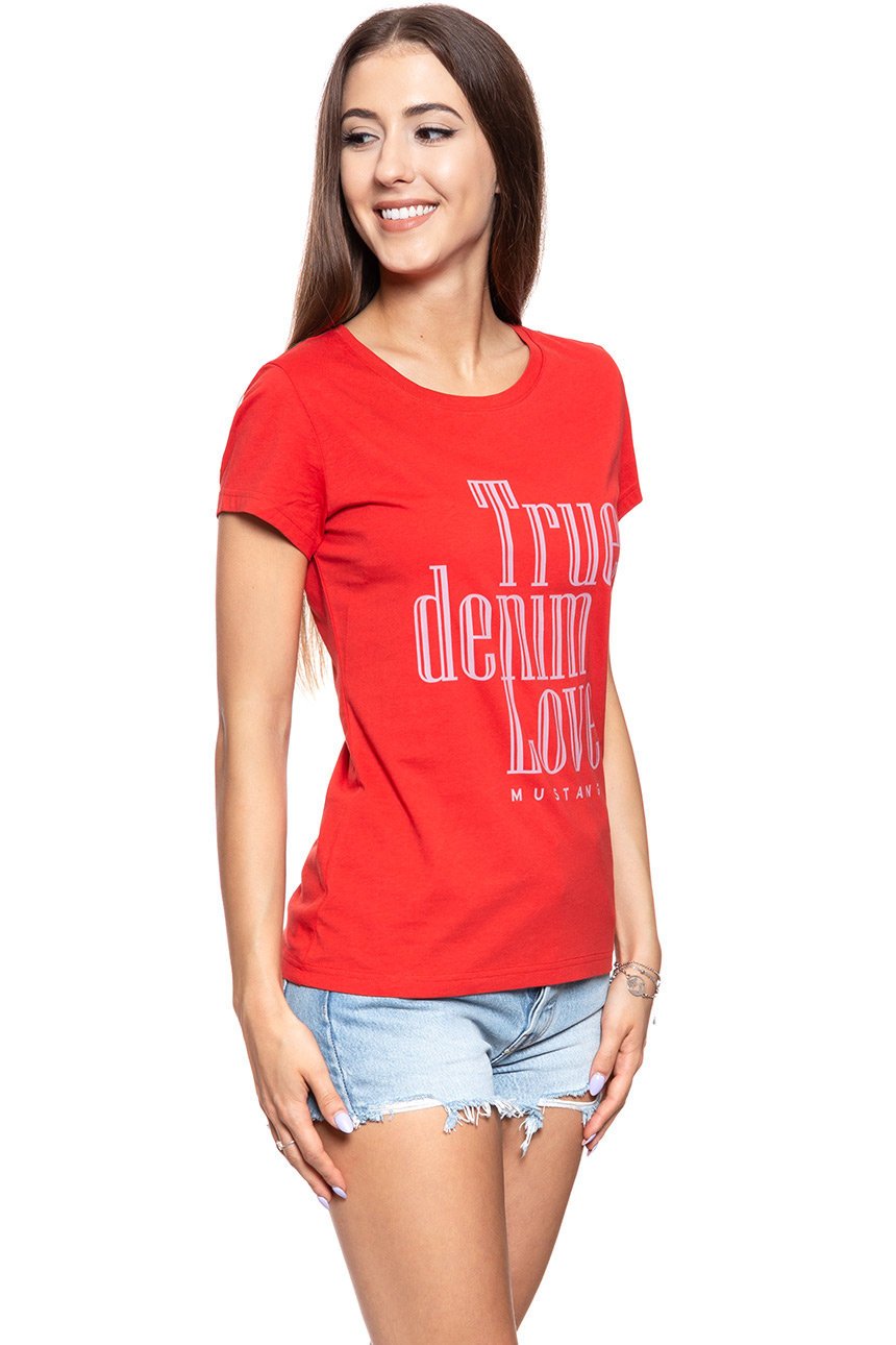 MUSTANG T SHIRT DAMSKI Alexia C Print Molten Lava 1008971 7179