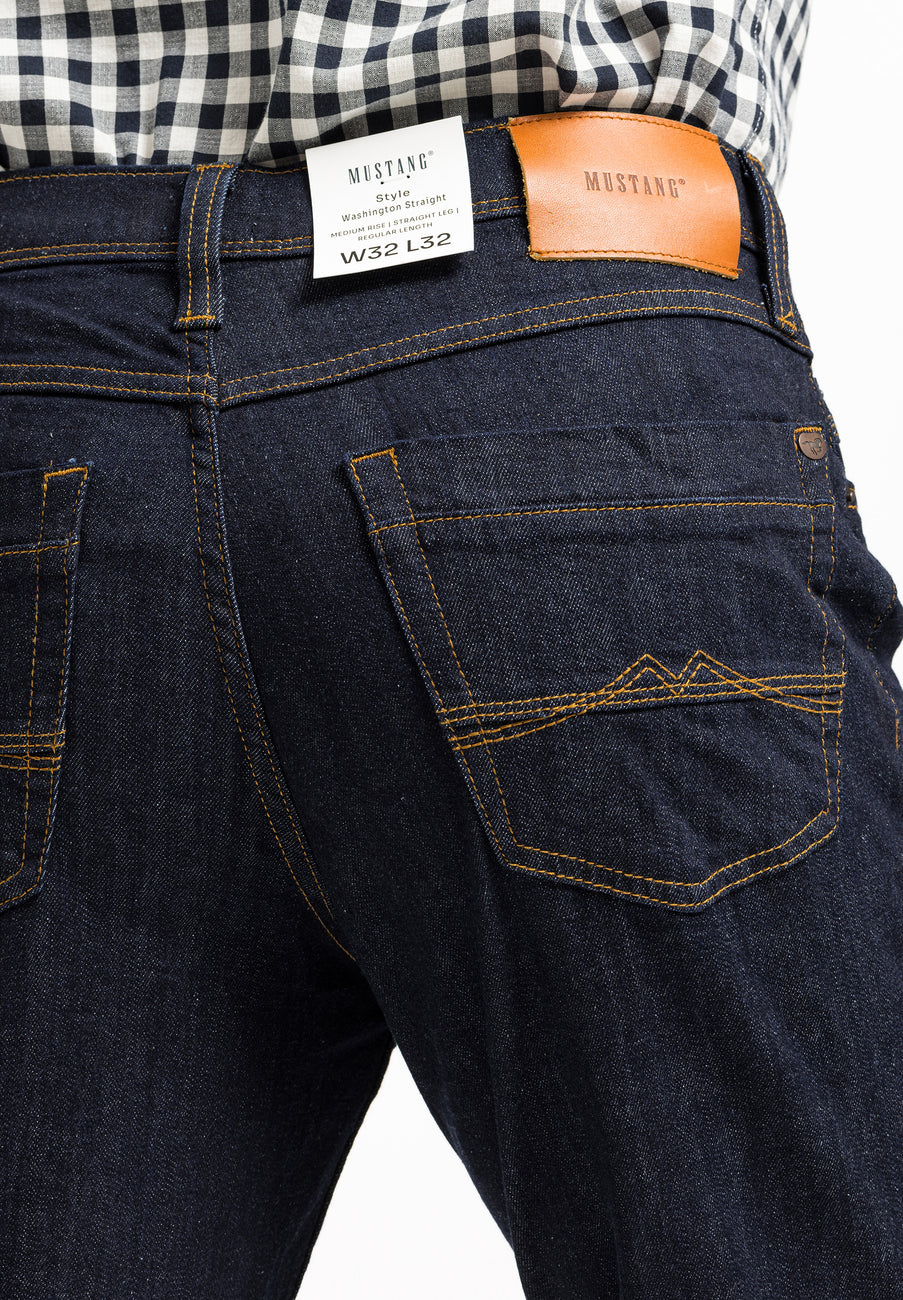 MUSTANG WASHINGTON STRAIGHT MĘSKIE SPODNIE JEANSOWE JEANSY DŻINSY DENIM BLUE 1015351 5000 940