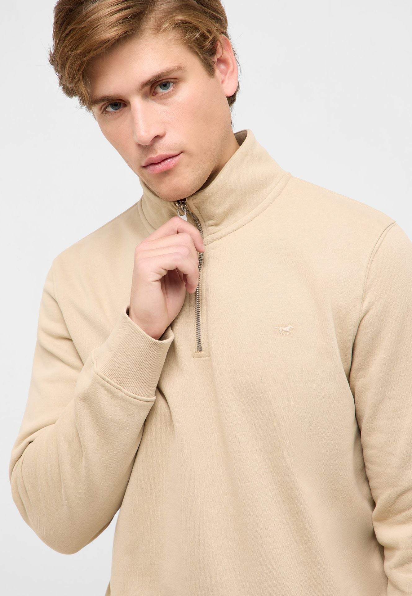 Męska Bluza Nierozpinana Mustang Style Franklin White Pepper 1017550 3268