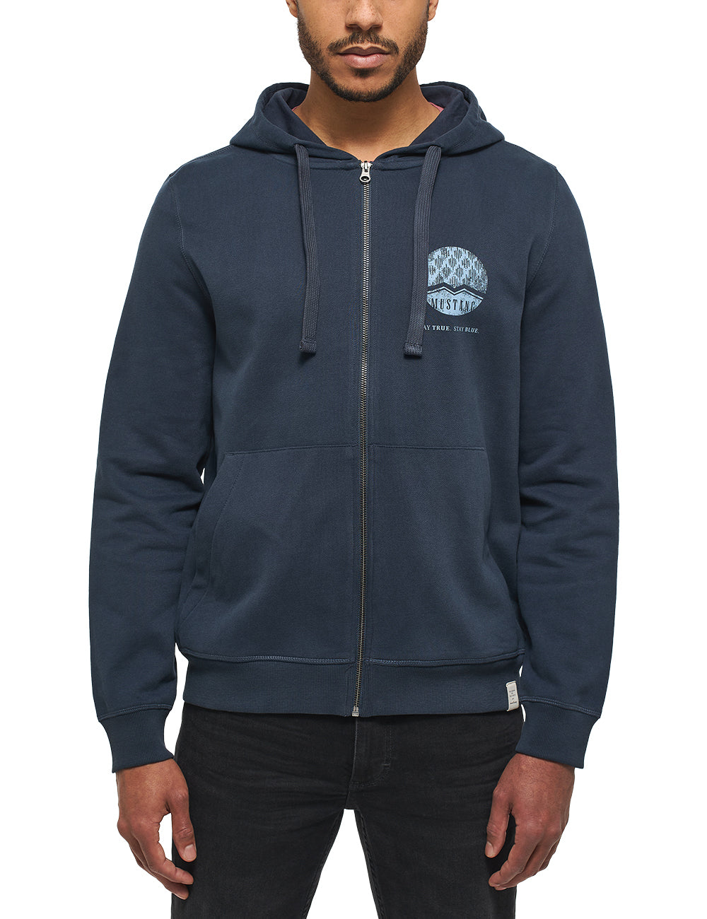 Męska Bluza Rozpinana Mustang Style Brian Hooded CD Outer Space 1013504 5330