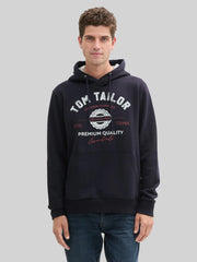Męska Bluza Tom Tailor Printed Hoodie Sky Captain Blue 1043292 10668