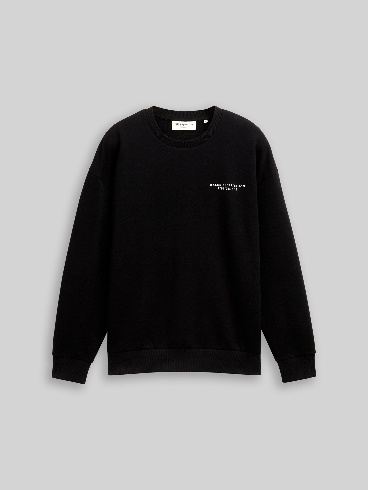Męska Bluza Tom Tailor Relaxed Printed Sweatshirt Black 1049003 29999