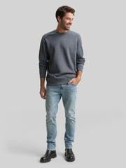 Męska Bluza Tom Tailor Structured Crewneck Navy Grindle Structure 1047803 19932
