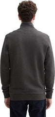 Męska Bluza Tom Tailor Sweat Jacket Cutline Dark Grey Melange 1021269 11086