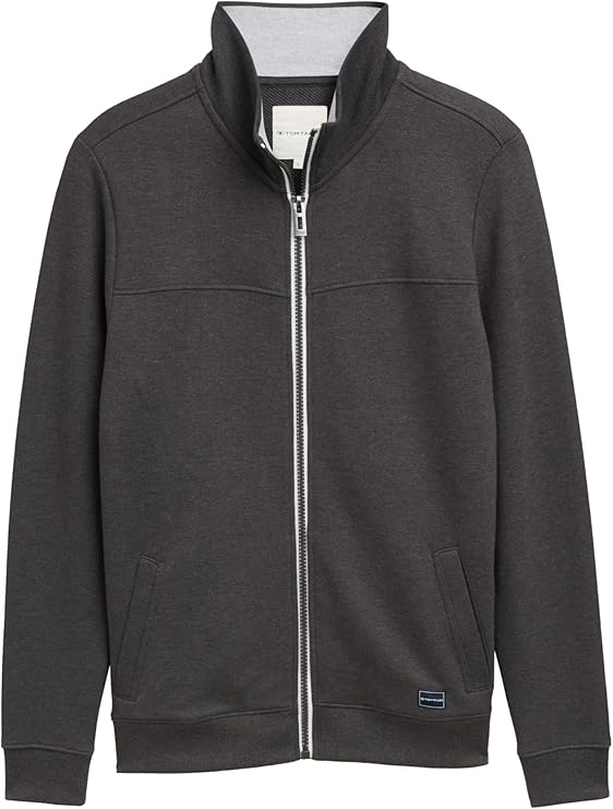 Męska Bluza Tom Tailor Sweat Jacket Cutline Dark Grey Melange 1021269 11086