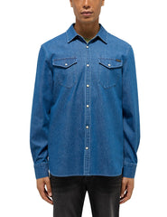 Męska Koszula Jeansowa Mustang Style Duver Denim Blue 1015915 5000 700