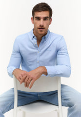 Męska Koszula Mustang Edinburg Della Robbia Blue 1014767 5085