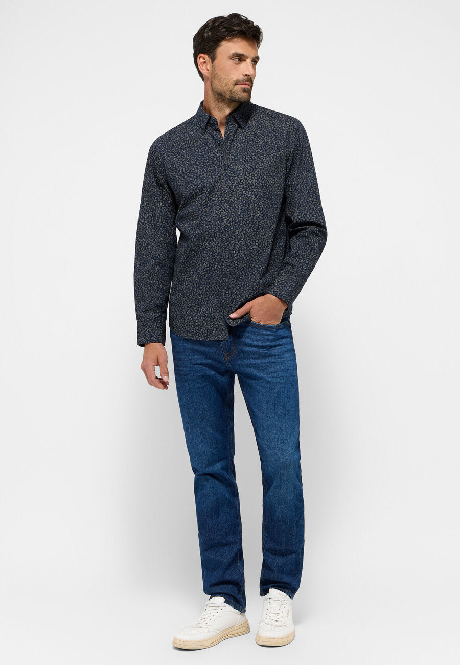 Męska Koszula MUSTANG Elmore Allover Print on Dark Blue 1015906 12673