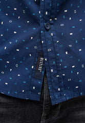 Męska Koszula MUSTANG Elmore Aop On Dark Blue 1014762 12546