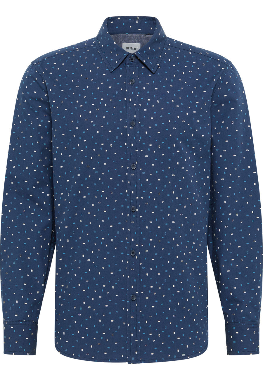 Męska Koszula MUSTANG Elmore Aop On Dark Blue 1014762 12546