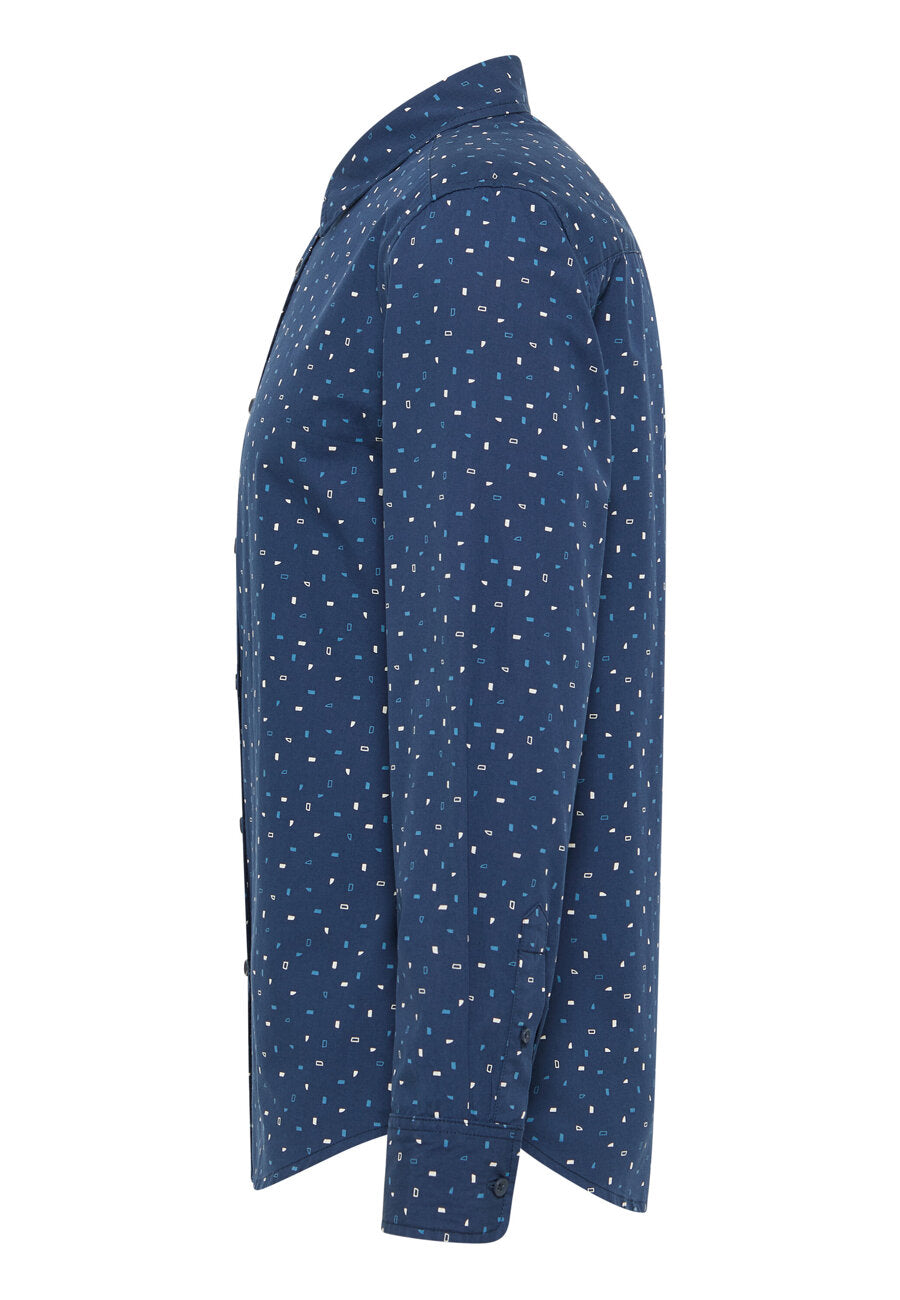 Męska Koszula MUSTANG Elmore Aop On Dark Blue 1014762 12546