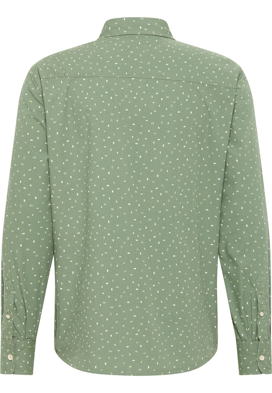 Męska Koszula MUSTANG Elmore Aop On Dark Green 1014762 12547