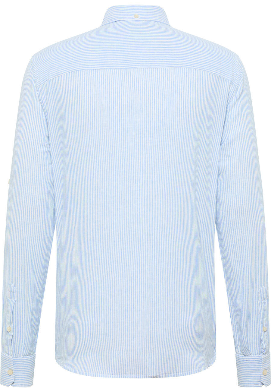 Męska Koszula MUSTANG Rawlins Linen Stripe Small 1015235 12595